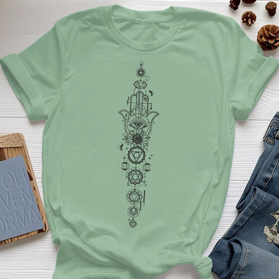 Olivenorma Hamsa Evil Eye Chakra Schutz Meditation T-Shirt
