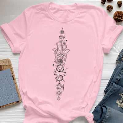 Olivenorma Hamsa Evil Eye Chakra Schutz Meditation T-Shirt