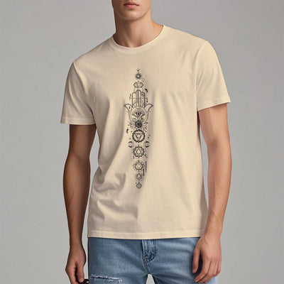 Olivenorma Hamsa Evil Eye Chakra Schutz Meditation T-Shirt