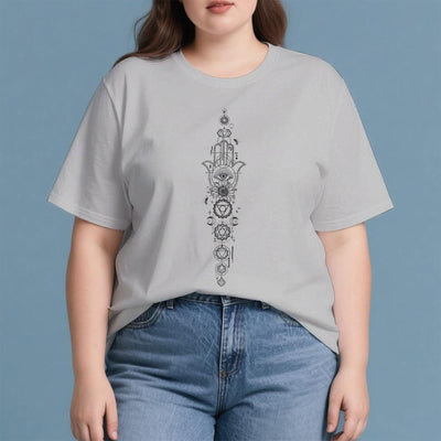 Olivenorma Hamsa Evil Eye Chakra Schutz Meditation T-Shirt