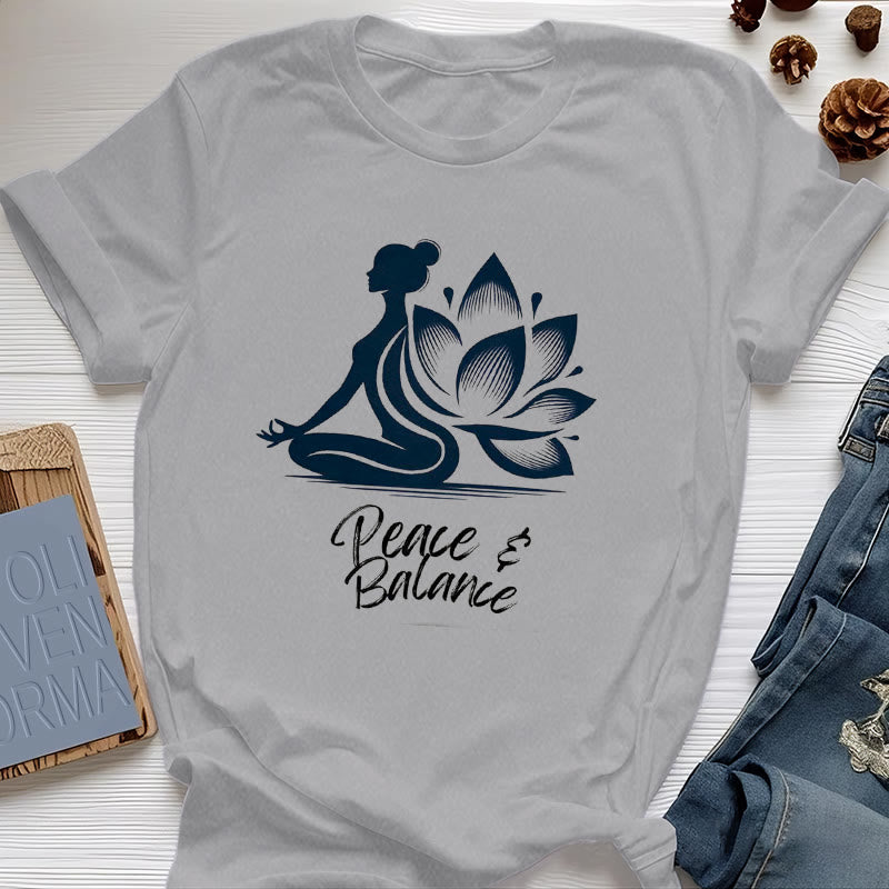 Olivenorma Peace & Balance Yoga Meditation Damen T-Shirt