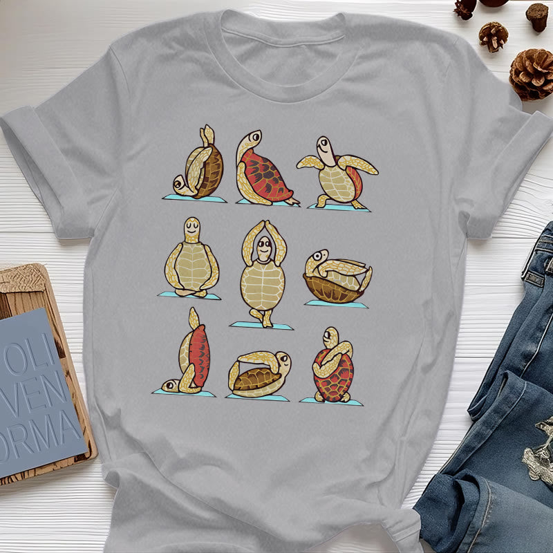 Olivenorma Yoga Schildkröte T-Shirt