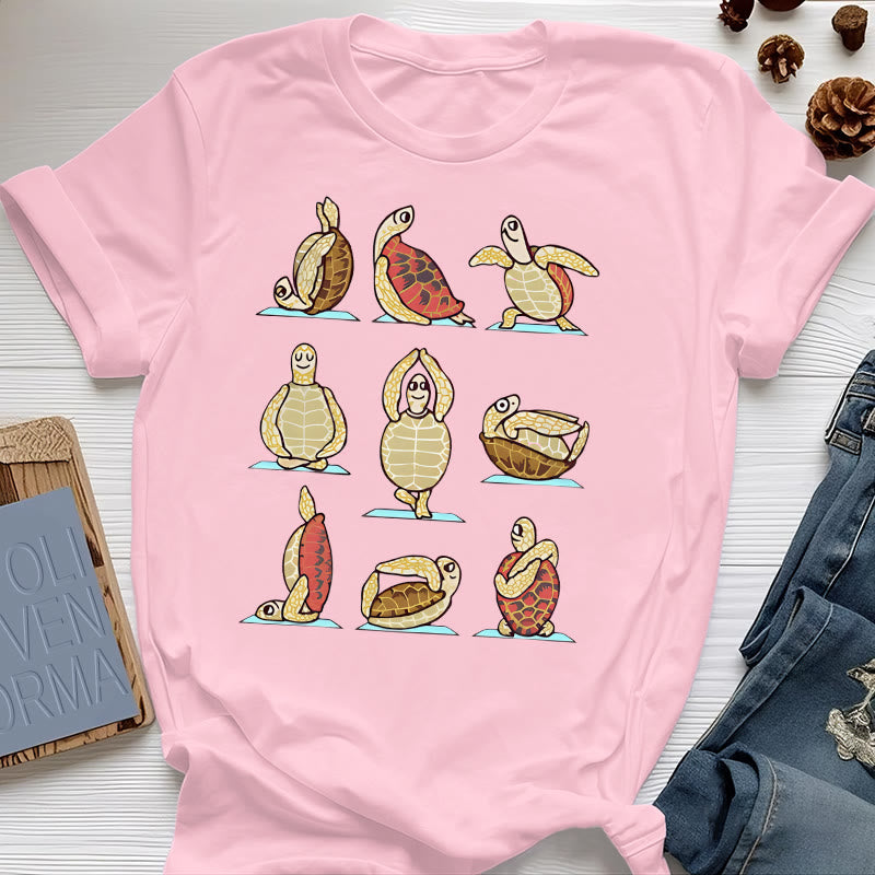 Olivenorma Yoga Schildkröte T-Shirt