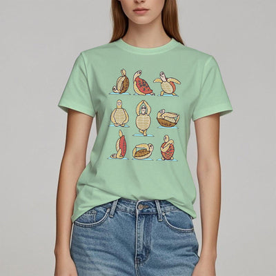 Olivenorma Yoga Schildkröte T-Shirt