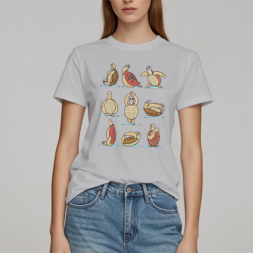 Olivenorma Yoga Schildkröte T-Shirt