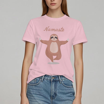 Olivenorma Yoga Faultier Zitat Namaste T-Shirt
