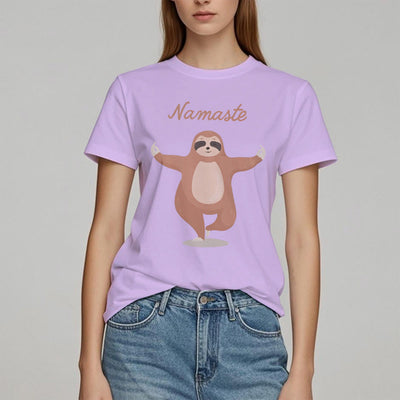 Olivenorma Yoga Faultier Zitat Namaste T-Shirt