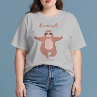 Olivenorma Yoga Faultier Zitat Namaste T-Shirt