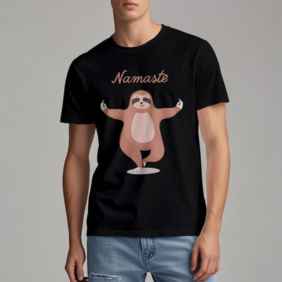 Olivenorma Yoga Faultier Zitat Namaste T-Shirt