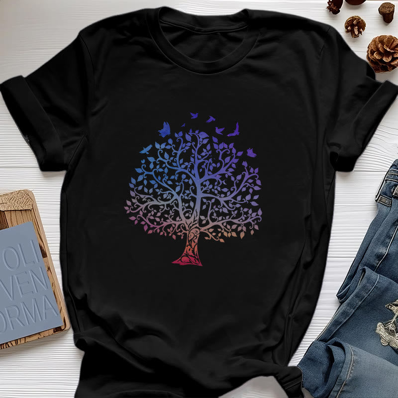 T-Shirt mit Olivenorma -Logo und „Baum des Lebens“-Aufdruck