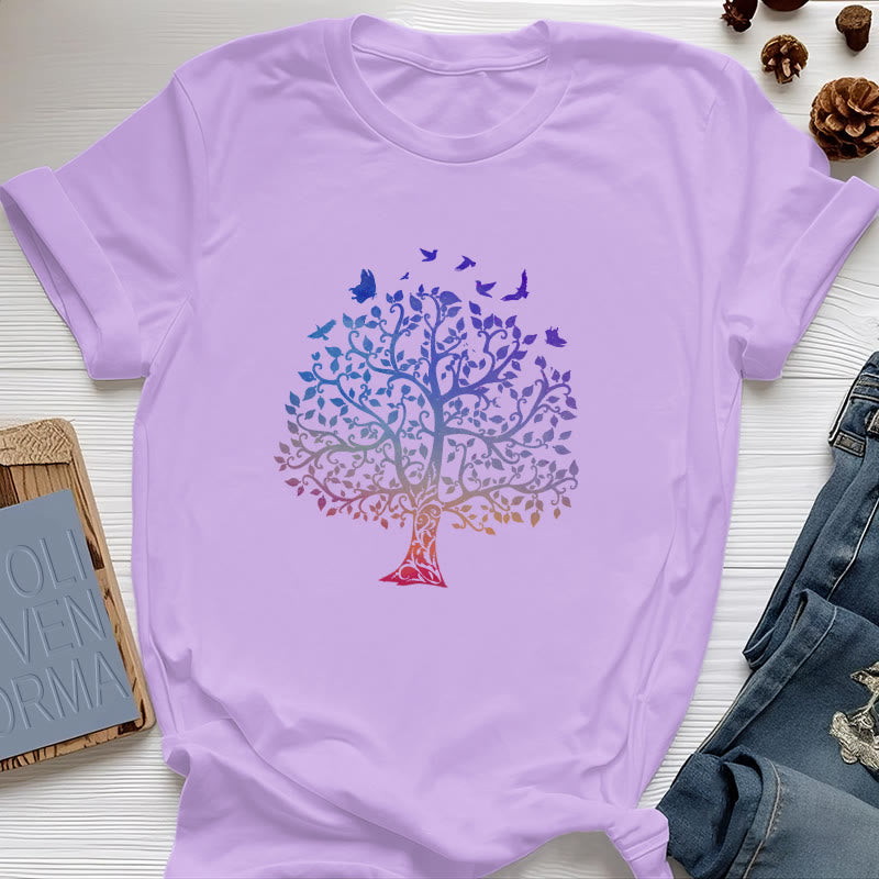 T-Shirt mit Olivenorma -Logo und „Baum des Lebens“-Aufdruck