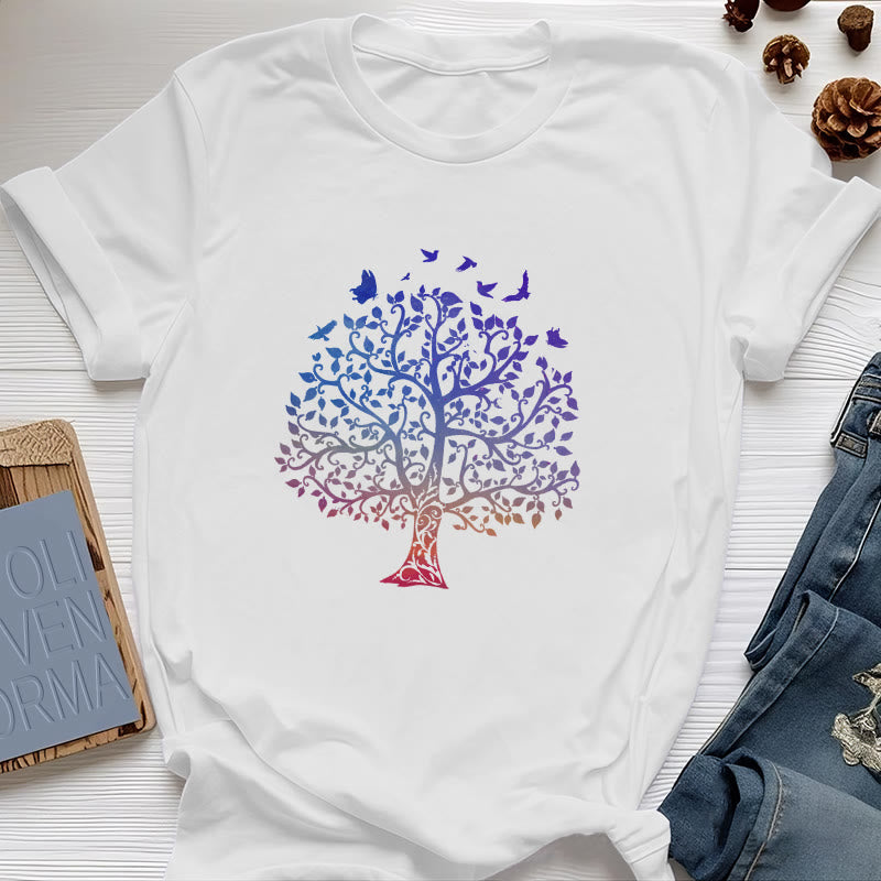 T-Shirt mit Olivenorma -Logo und „Baum des Lebens“-Aufdruck