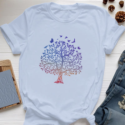 T-Shirt mit Olivenorma -Logo und „Baum des Lebens“-Aufdruck