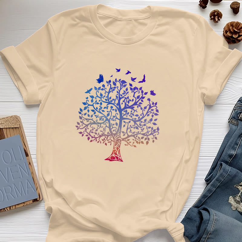T-Shirt mit Olivenorma -Logo und „Baum des Lebens“-Aufdruck