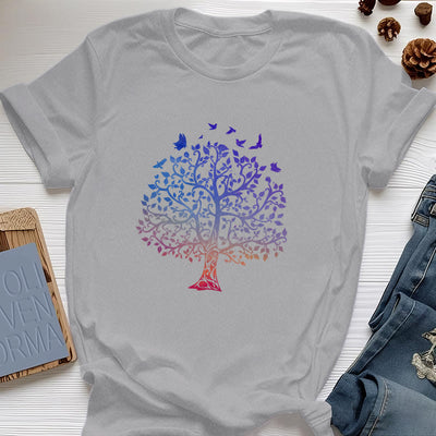 T-Shirt mit Olivenorma -Logo und „Baum des Lebens“-Aufdruck