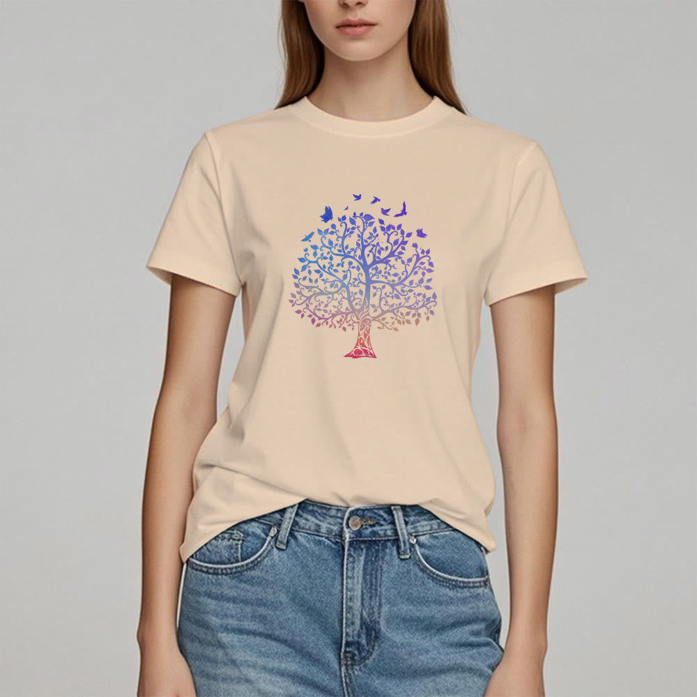 T-Shirt mit Olivenorma -Logo und „Baum des Lebens“-Aufdruck