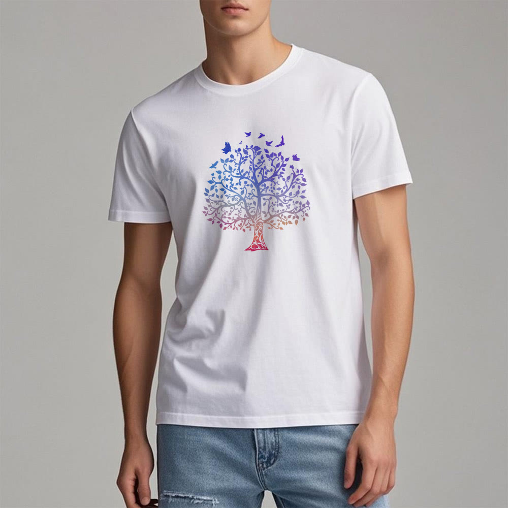 T-Shirt mit Olivenorma -Logo und „Baum des Lebens“-Aufdruck