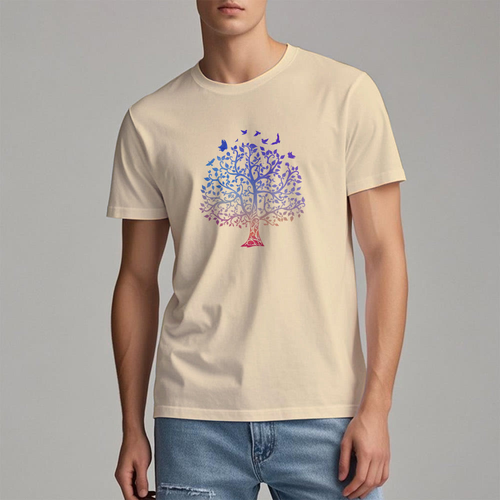 T-Shirt mit Olivenorma -Logo und „Baum des Lebens“-Aufdruck