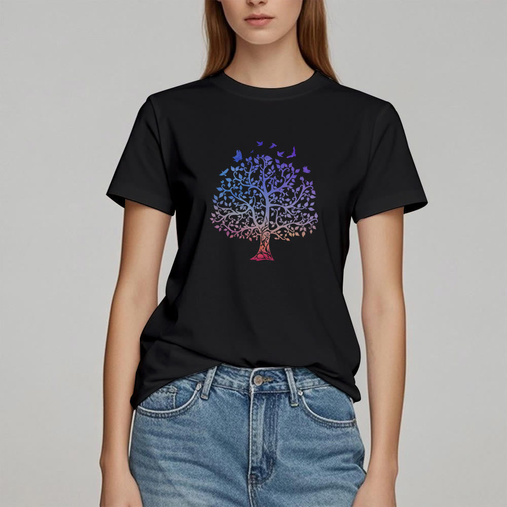 T-Shirt mit Olivenorma -Logo und „Baum des Lebens“-Aufdruck