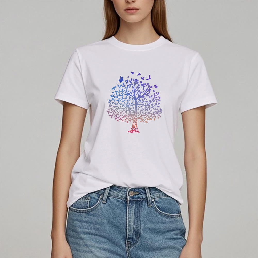 T-Shirt mit Olivenorma -Logo und „Baum des Lebens“-Aufdruck