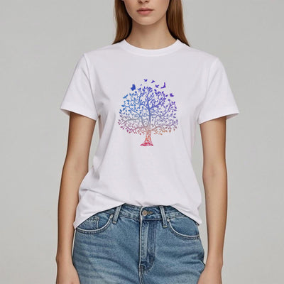 T-Shirt mit Olivenorma -Logo und „Baum des Lebens“-Aufdruck