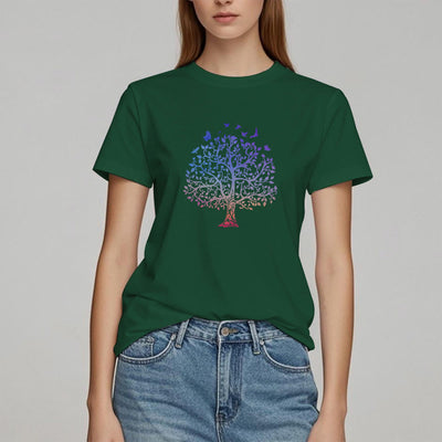 T-Shirt mit Olivenorma -Logo und „Baum des Lebens“-Aufdruck