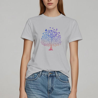 T-Shirt mit Olivenorma -Logo und „Baum des Lebens“-Aufdruck