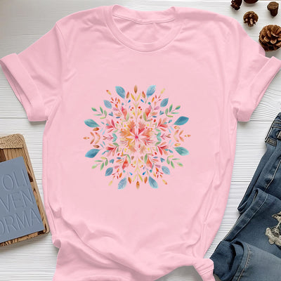 Olivenorma Mandala Blumen Frühling T-Shirt