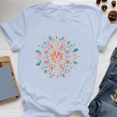 Olivenorma Mandala Blumen Frühling T-Shirt