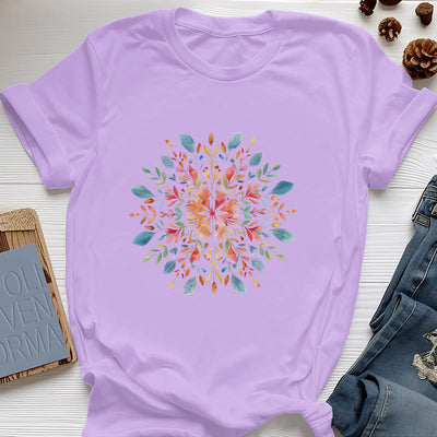Olivenorma Mandala Blumen Frühling T-Shirt