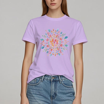 Olivenorma Mandala Blumen Frühling T-Shirt