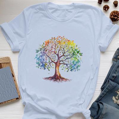 Olivenorma Chakra Bunter Lebensbaum T-Shirt