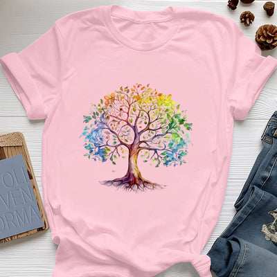 Olivenorma Chakra Bunter Lebensbaum T-Shirt
