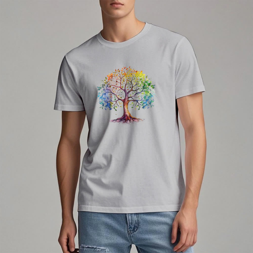 Olivenorma Chakra Bunter Lebensbaum T-Shirt