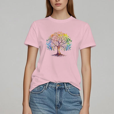 Olivenorma Chakra Bunter Lebensbaum T-Shirt
