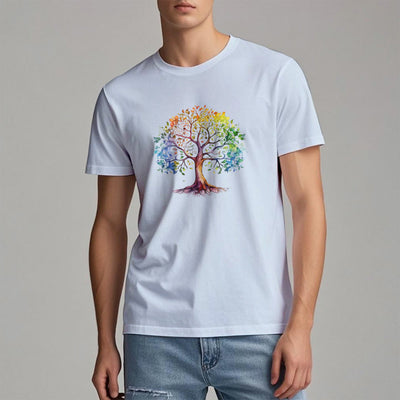 Olivenorma Chakra Bunter Lebensbaum T-Shirt