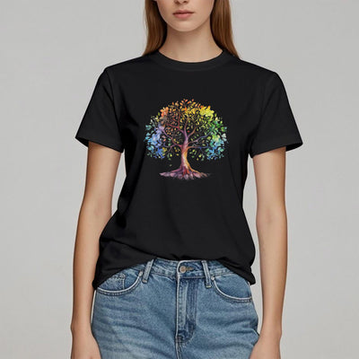 Olivenorma Chakra Bunter Lebensbaum T-Shirt