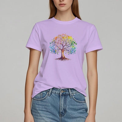 Olivenorma Chakra Bunter Lebensbaum T-Shirt