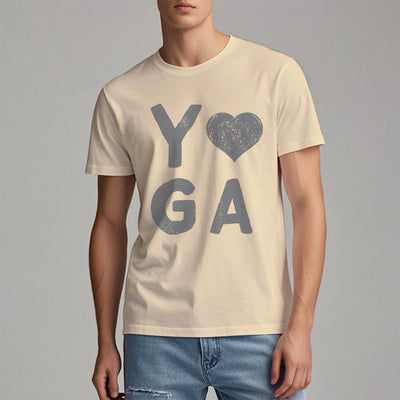 Olivenorma – Yoga-T-Shirt mit Herz-Print