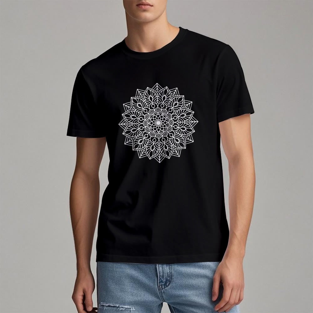 Olivenorma Blumen Mandala Lotus T-Shirt