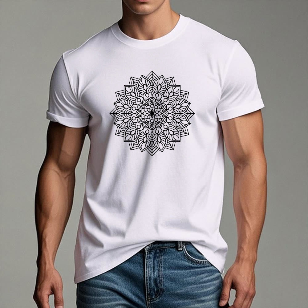 Olivenorma Blumen Mandala Lotus T-Shirt