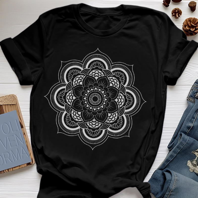Olivenorma Mandala Lotus T-Shirt