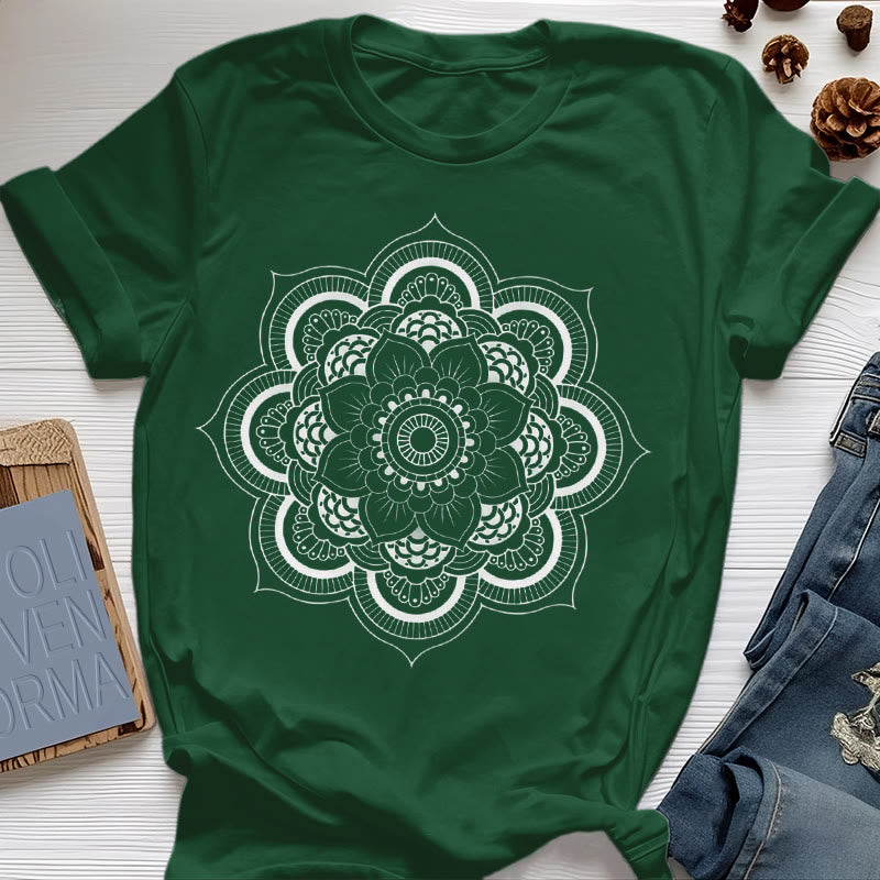 Olivenorma Mandala Lotus T-Shirt