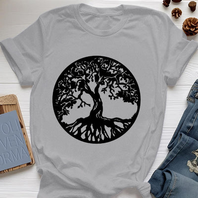 Olivenorma Kreis Baum des Lebens T-Shirt
