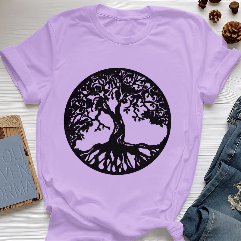 Olivenorma Kreis Baum des Lebens T-Shirt