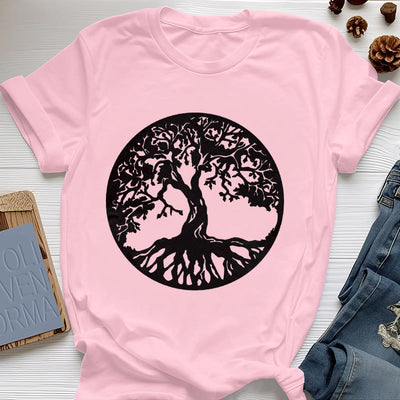 Olivenorma Kreis Baum des Lebens T-Shirt
