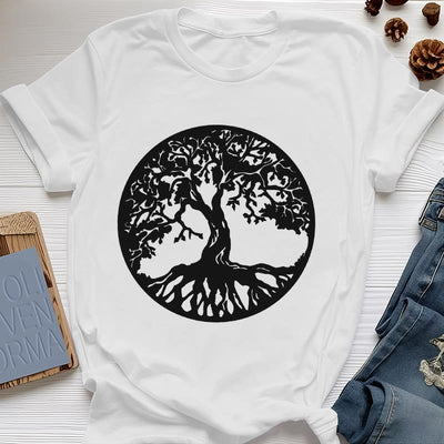 Olivenorma Kreis Baum des Lebens T-Shirt