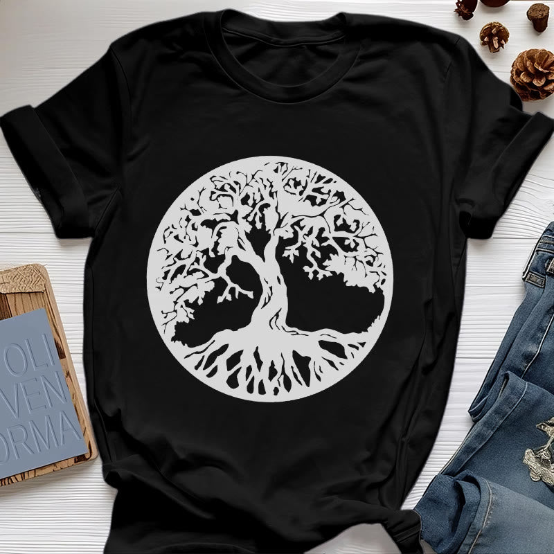 Olivenorma Kreis Baum des Lebens T-Shirt