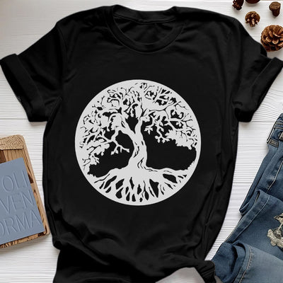Olivenorma Kreis Baum des Lebens T-Shirt
