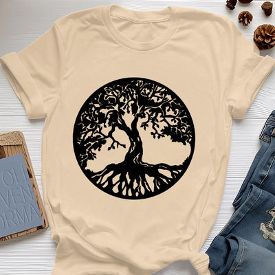 Olivenorma Kreis Baum des Lebens T-Shirt